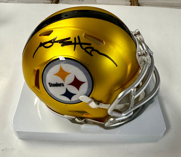 Antonio Brown Signed Pittsburgh Steelers WR Blaze Mini Helmet With JSA COA
