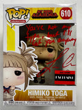 Leah Clark Signed Himiko Toga Funko Pop #610 Exclusive My Hero Academia With PSA COA