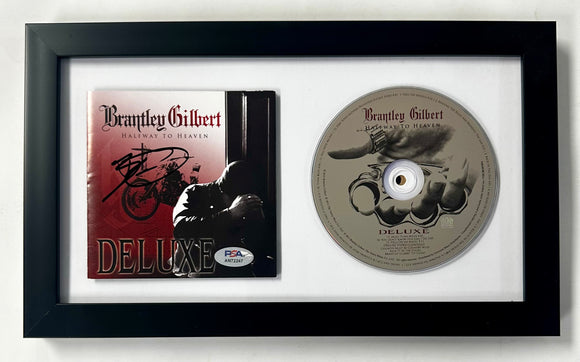 Framed & Signed Brantley Gilbert Halfway To Heaven CD With PSA COA