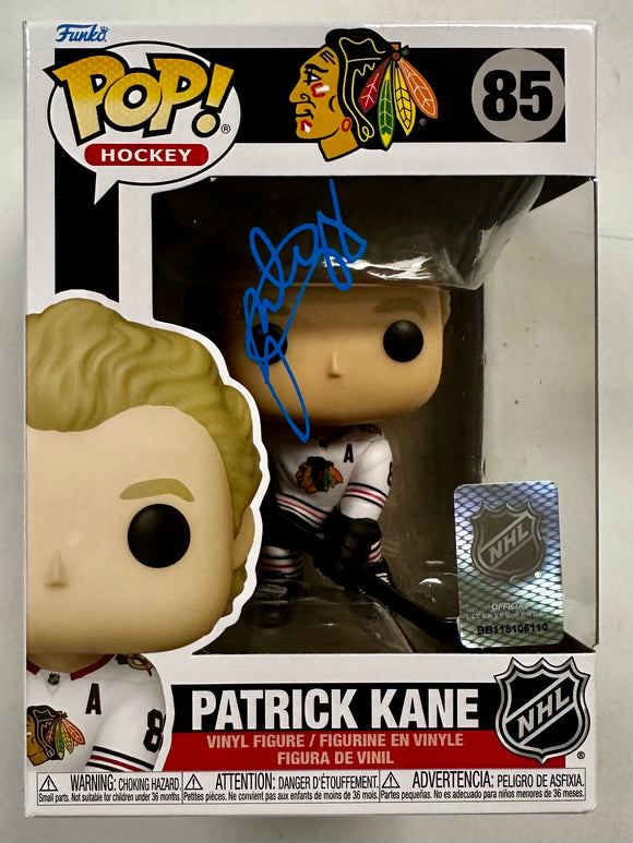 Patrick Kane Signed NHL Hockey Chicago Blackhawks Funko Pop! #85 With PSA COA