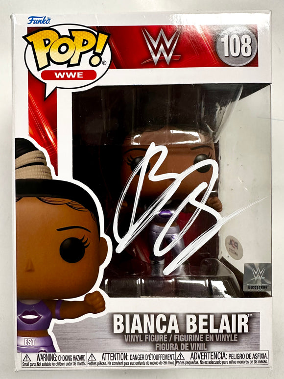 Bianca Belair Signed WWE Women Wrestling EST Funko Pop! #108 With PSA COA
