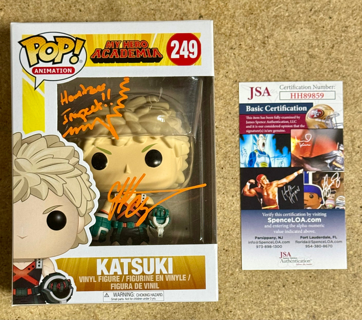 Clifford Chapin Signed My Hero Academia Katsuki Bakugo Funko Pop