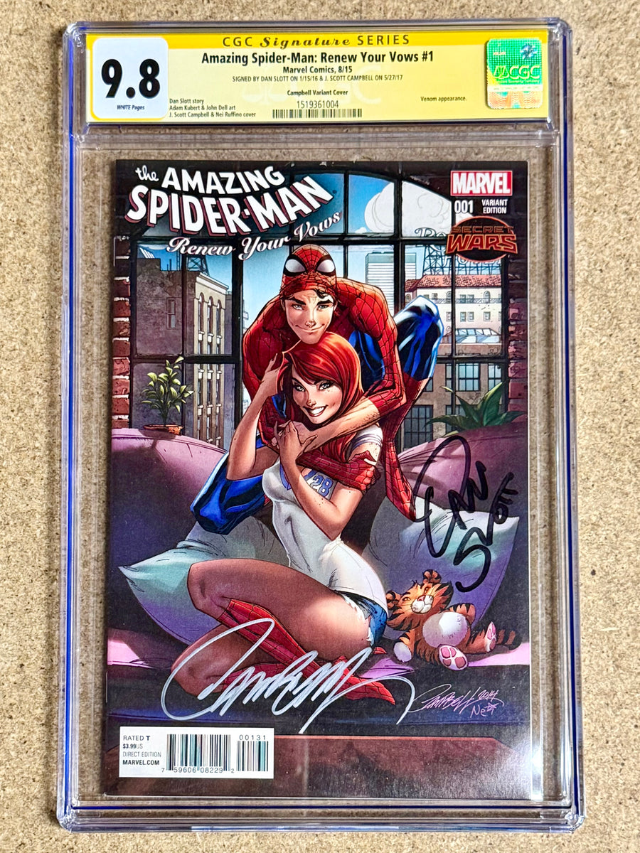 CGC SS 9.8 Signed Amazing Spider-Man Renew Your Vows #1 J Scott CGC SS 9.8 Signed Amazing Spider-Man Renew Your Vows #1 J Scott