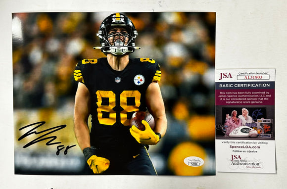 Pat Freiermuth Signed Autographed NFL Pittsburgh Steelers TE 8x10 Photo With JSA COA