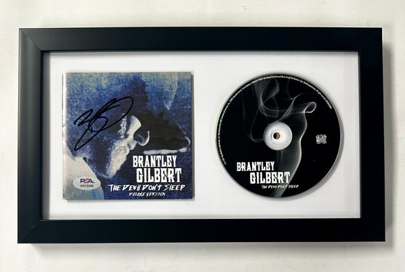 Framed & Signed Brantley Gilbert The Devil Don’t Sleep CD With PSA COA
