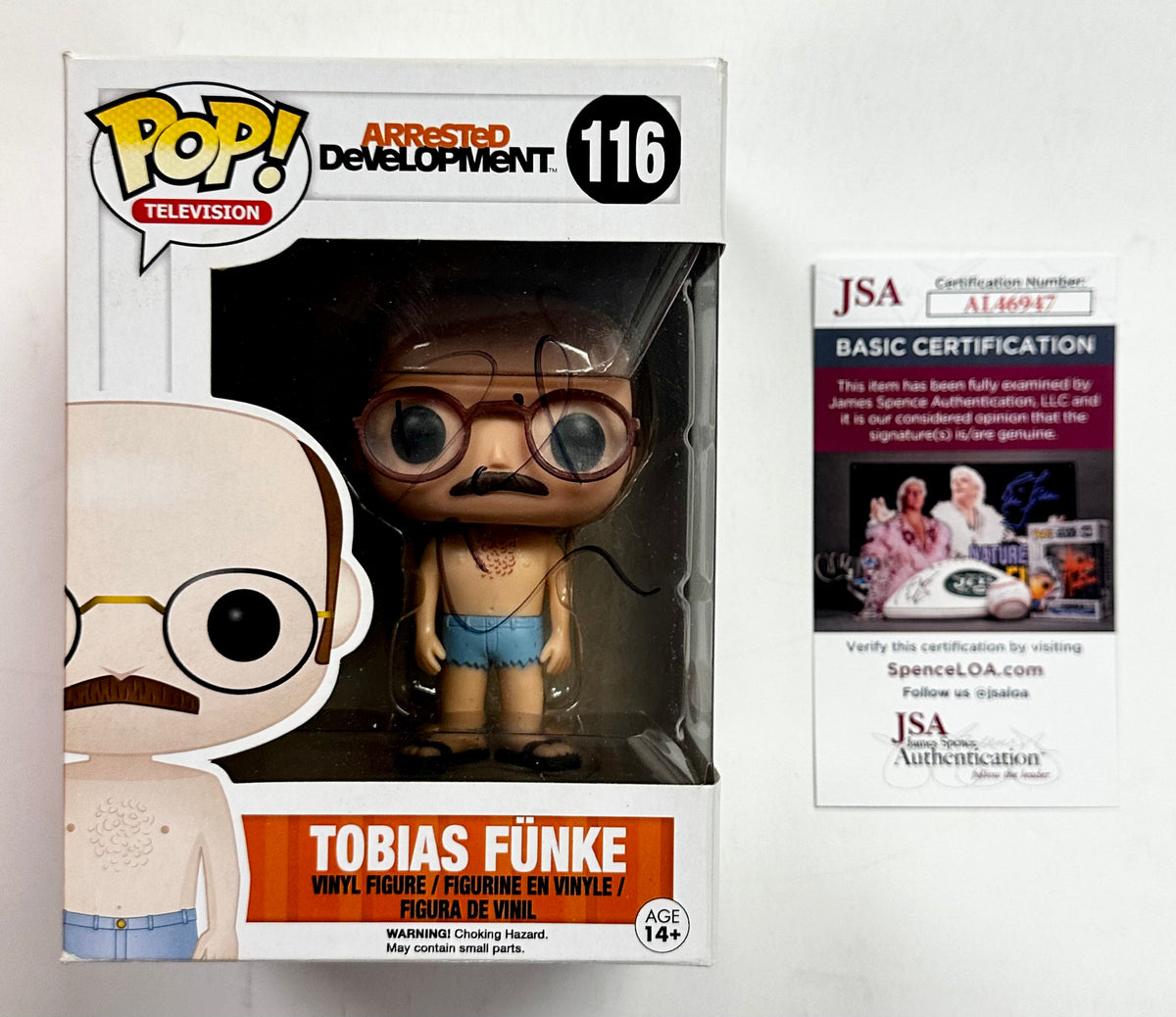 David Cross Signed Tobias Fünke Arrested Development Funko Pop #116 With  JSA COA