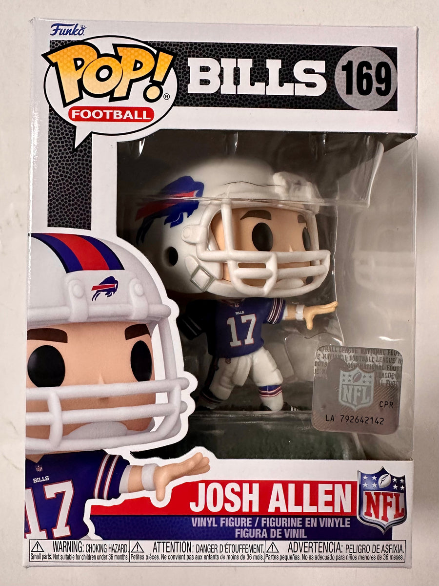 Josh Allen Autographed Signed Buffalo Bills Funko Pop (Red) Football 169  Beckett Qr