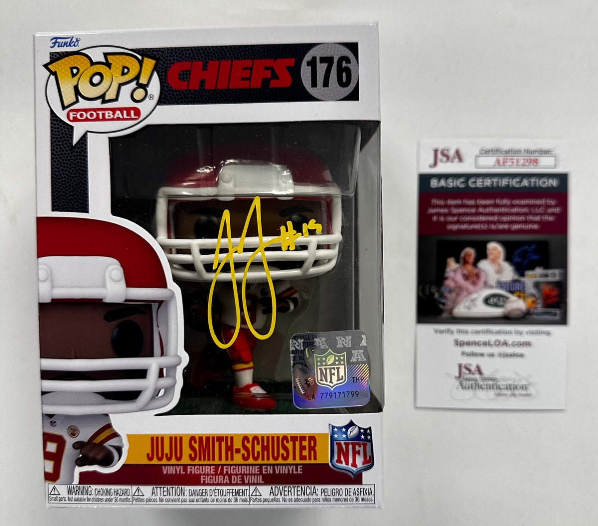 Wholesale Discounter Juju Smith-Schuster Signed NFL Kansas City Chiefs WR Funko  Pop #176 W/ JSA COA