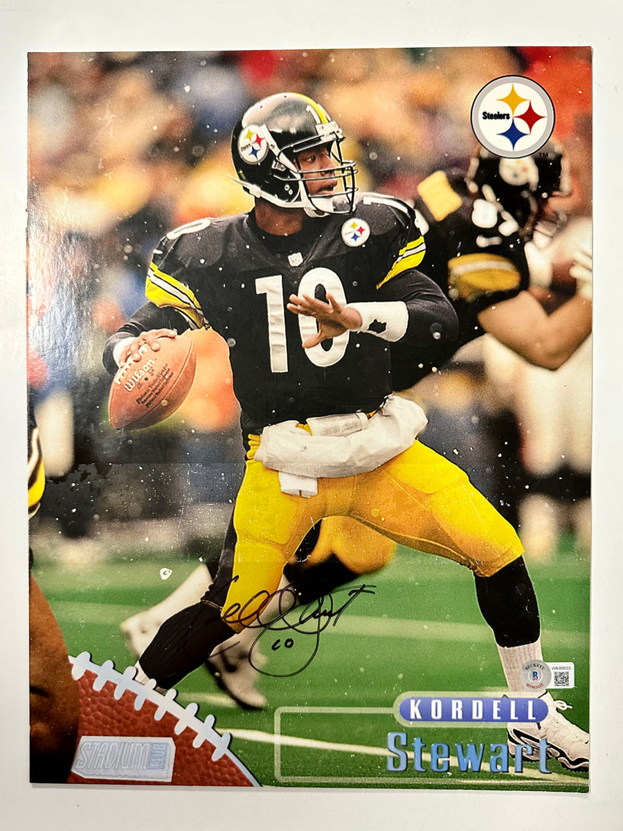 Kordell Stewart Autographed Pittsburgh Steelers NFL Logo Football