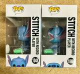 Funko Pop! Disney Stitch With Record Player & Chase #1048 FS Exclusive Set of 2