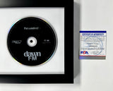 The Weeknd Signed Dawn FM Insert & CD Framed With PSA/DNA COA