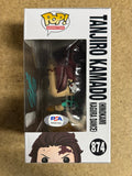 Zach Aguilar Signed Tanjiro Kamado (Flame Dance) Funko Pop #874 Demon Slayer Galactic Exclusive With PSA/DNA COA