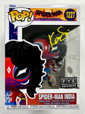 Karan Soni Signed (Deco) Spider-Man India Funko Pop! #1227 Across The Spider-Verse FYE Exclusive With JSA COA