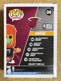 Dwayne Wade Signed NBA Mascot Miami Heat Burnie Funko Pop! #09 With JSA COA