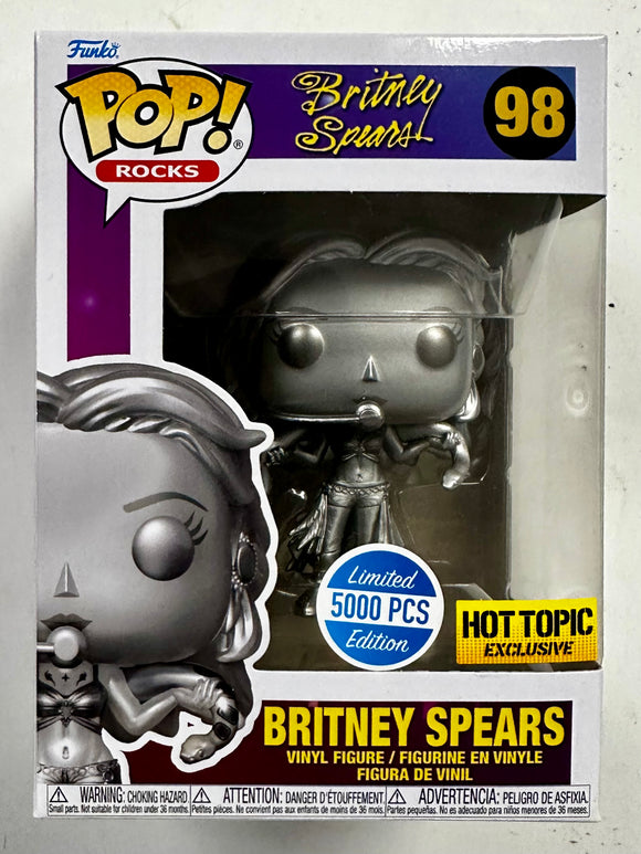 Funko Pop! Rocks Metallic Britney Spears (Slave 4 You) #98 2021 LE5000 Exclusive