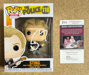 Musician Sting Signed The Police Funko Pop! Rocks #118 With JSA COA