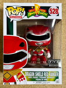 Funko Pop! Television Dragon Shield Red Power Ranger #528 Vaulted 2017 FYE Exclusive