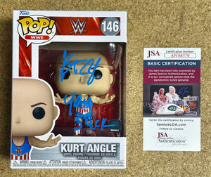 WWE Olympic Gold Medalist Kurt Angle Signed Funko Pop! #146 With JSA COA