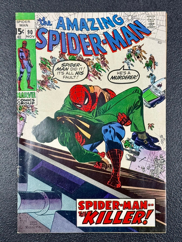 The Amazing Spider-Man #90 Death Of Captain Stacy Marvel Comics Bronze Age 1970