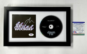 The Weeknd Signed Dawn FM Insert & CD Framed With PSA/DNA COA