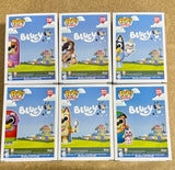Funko Pop! Bluey Set of 6 Bandit #2371 Bingo #2374 Janet #2372 Rita #2369 #2370