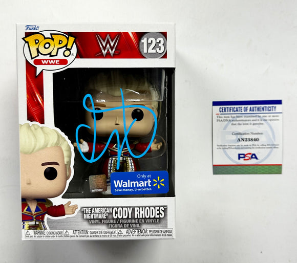 Cody “The American Nightmare” Rhodes Signed WWE Funko Pop! #123 Walmart Exclusive With PSA/DNA COA