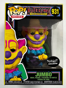 Funko Pop! Movies Black Light Jumbo #931 Killer Klowns From Outer Space 2022 Spirit Exclusive