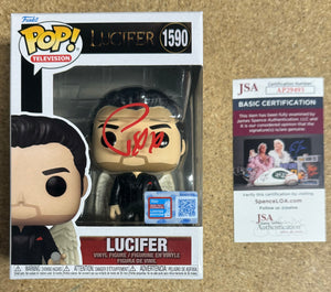 Tom Ellis Signed Lucifer NYCC Fall Con Funko Pop! #1590 Exclusive With JSA COA