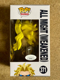 Chris Sabat Signed My Hero Academia Weakened All Might Funko Pop! #371 With JSA COA