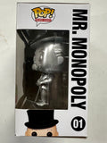 Funko Pop! Board Games (Silver) Mr. Monopoly #31 Monopoly 2017 Vaulted Exclusive