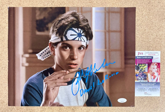 Ralph Macchio Autographed 1984 The Karate Kid Daniel LaRusso 11x14 Photo With JSA COA