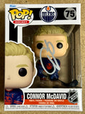 Connor McDavid Signed NHL Edmonton Oilers 2021 Funko Pop! #75 With PSA COA