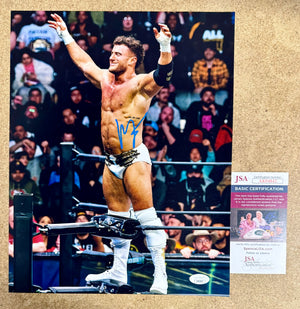 Maxwell Jacob Friedman “MJF” Signed AEW Wrestling Champion 11X14 Photo JSA COA