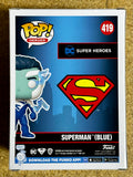 Funko Pop! DC Heroes Superman (Blue) #419 NYCC 2021 Fall Con Exclusive