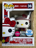 Funko Pop! Flocked Hello Kitty Gold Medal #36 Sanrio Team USA Exclusive LE 4000