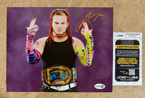 Jeff Hardy Of The Hardy Boyz WWE Signed Autographed 8x10 Photo With JSA COA