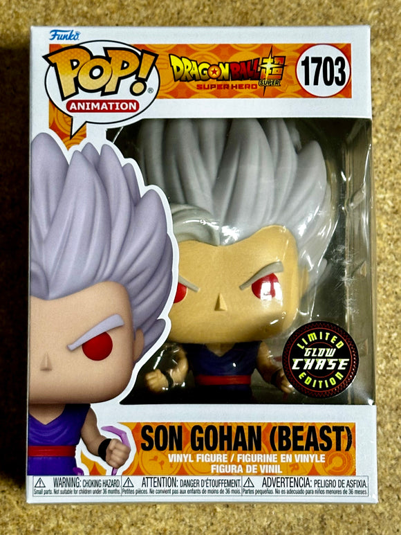 Funko Pop! Animation Chase Glow Son Gohan (Beast) #1703 Dragon Ball Super Hero 2024