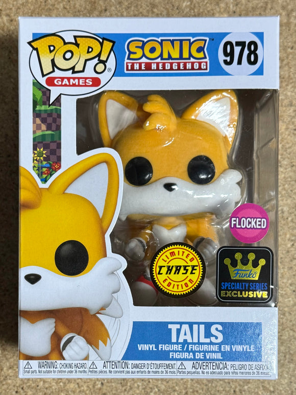 Funko Pop! Games Chase Flocked Flying Tails #978 Sonic The Hedgehog Specialty Series Exclusive