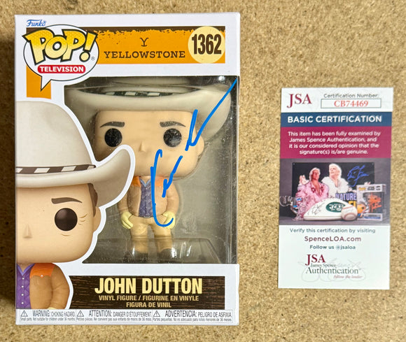 Kevin Costner Signed John Dutton Yellowstone Funko Pop! #1362 With JSA COA