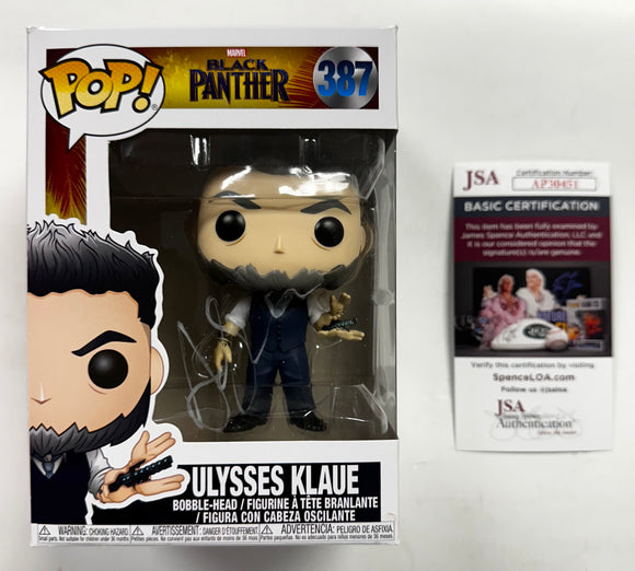 Andy Serkis Signed Marvel Ulysses Klaue 2018 Vaulted Funko Pop! #387 JSA COA