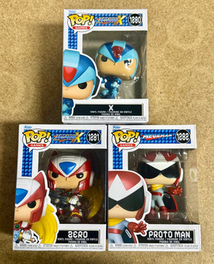 Funko Pop! Games X, Proto Man & Zero #1280 1281 1282 Megaman X 2026 Set Of 3