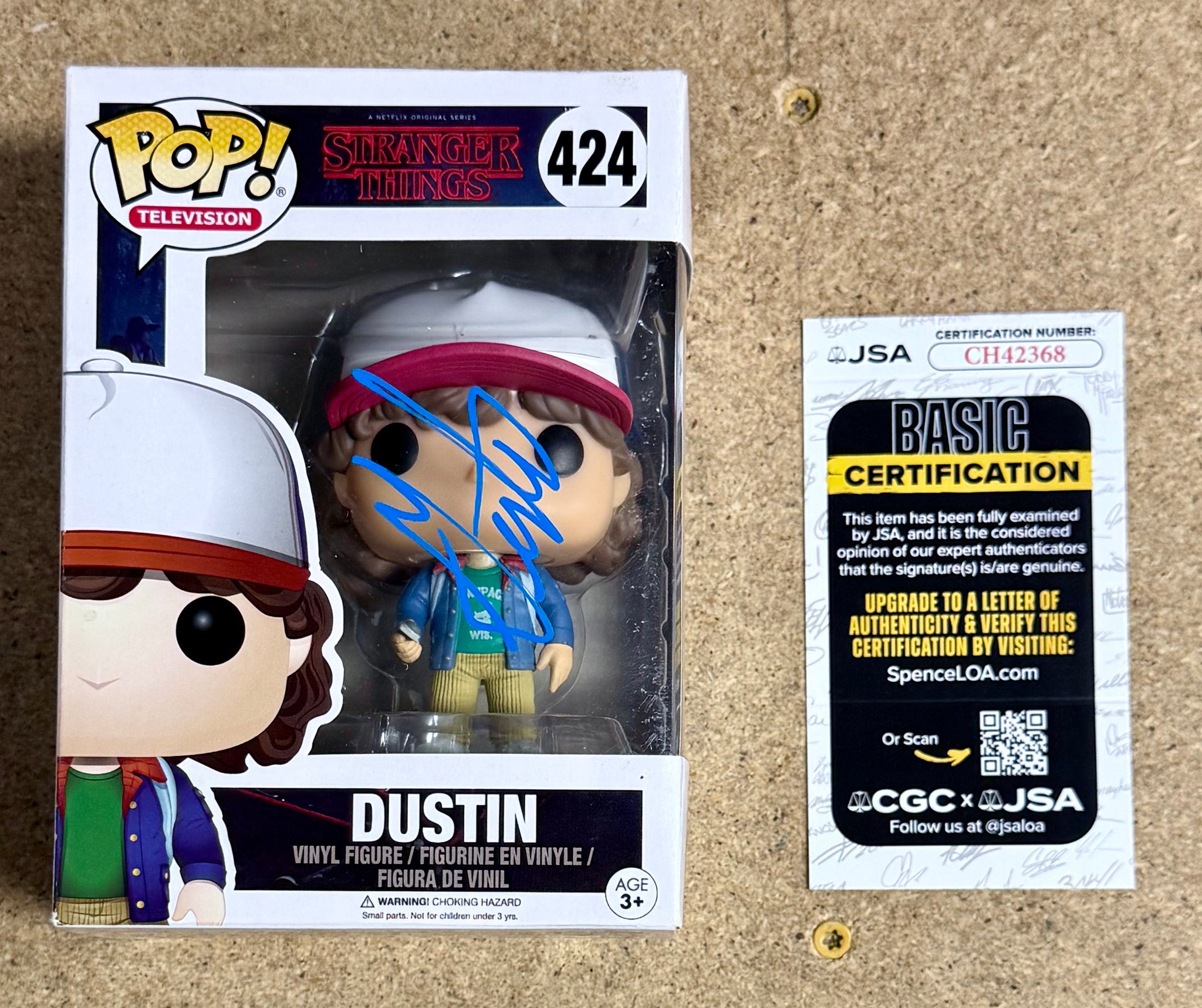 Gaten Matarazzo Signed Dustin Stranger Things 2016 Funko Pop