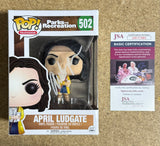 Aubrey Plaza Signed April Ludgate Parks & Rec Funko Pop! #502 With JSA COA