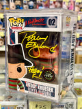 Robert Englund Freddy Kreuger Autographed RARE GLOW CHASE FUNKO POP 02 ELM