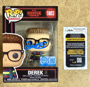 Jake Connelly Signed Derek Turnbow #1803 Stranger Things Funko Pop! With JSA COA