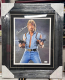 Chuck Norris Signed & Custom Framed Invasion U.S.A. 12x18 Photo With JSA COA