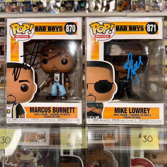 Will Smith & Martin Lawrence Signed Bad Boys Mike Lowrey & Marcus Burnett Funko Pop! With JSA COA