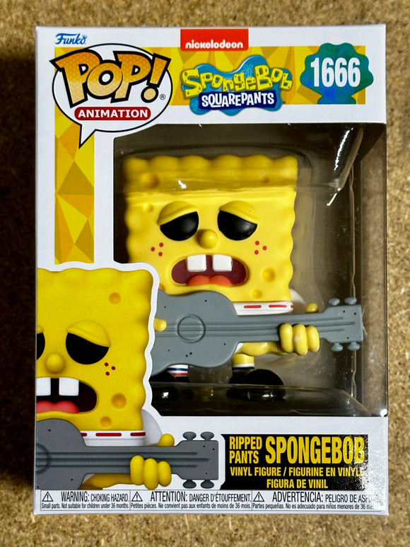 Funko Pop! Animation Ripped Pants Spongebob #1666 SquarePants 25 Years 2024