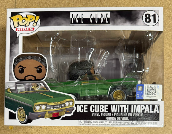 Funko Pop! Rocks Rides Ice Cube With Chevrolet (Chevy) Impala #81 General Motors