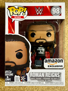 Funko Pop! WWE Roman Reigns Holding WWE Championship #98 2021 Metallic Exclusive